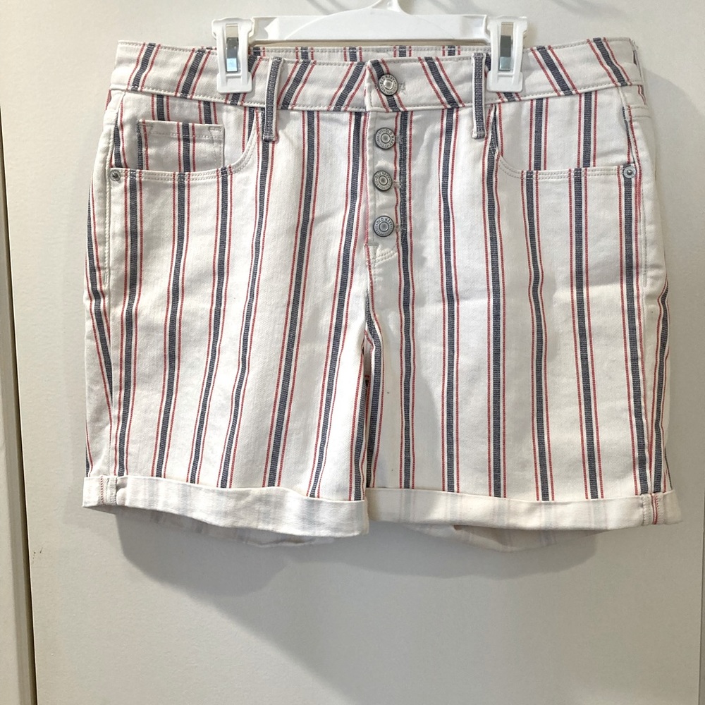 Denim shorts- button front